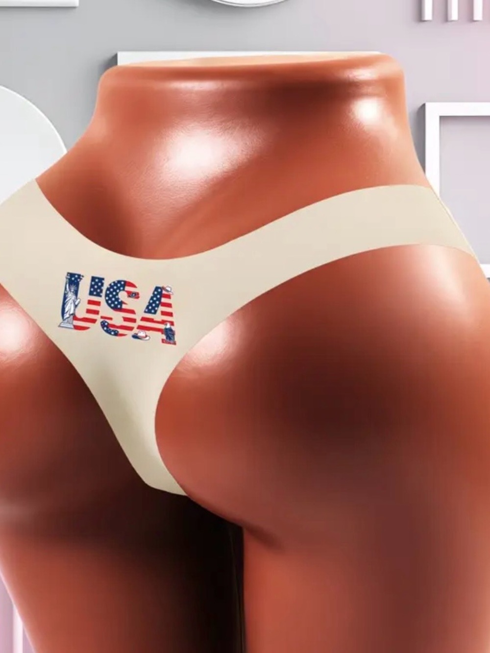 Cream USA Print Thong - Women's Intimates